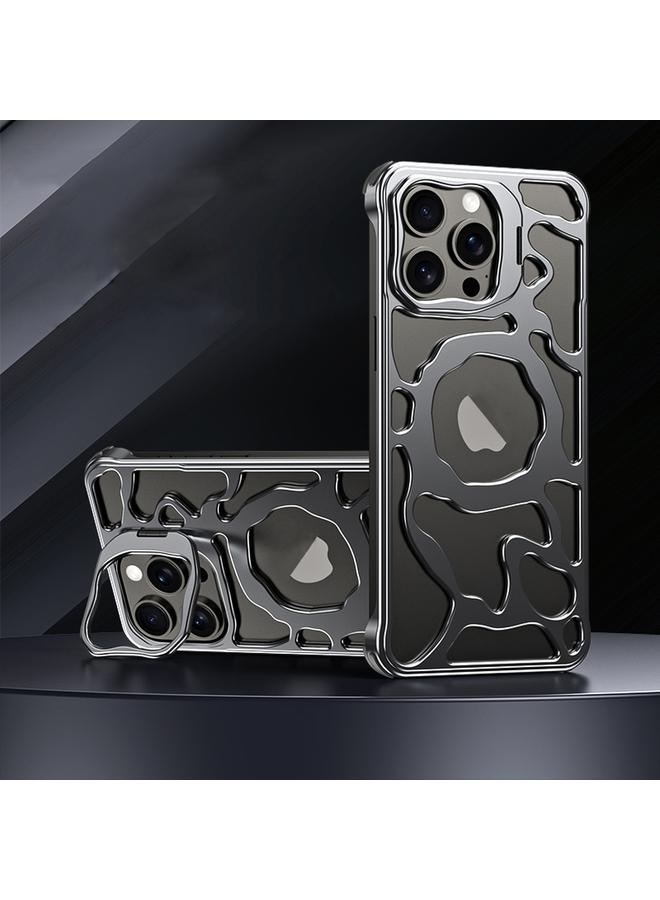 S-TOP Case For iPhone 16 Pro Max Auspicious Cloud Series MagSafe Metal Phone Case with Bracket - Image 1