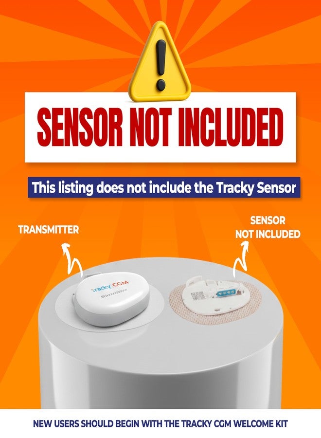 Tracky CGM Transmitter Only - Reusable Bluetooth Continuous Glucose Monitoring Transmitter, Real-Time App Sync, Rechargeable, Waterproof, Compatible with Tracky CGM Sensors - Image 3