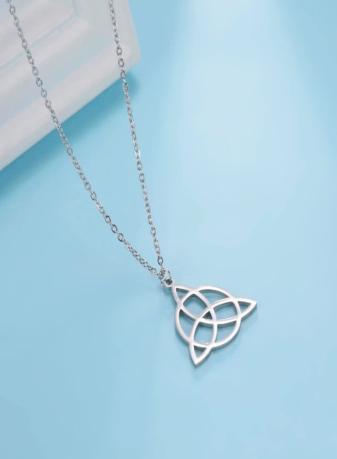 EUEAVAN Viking Necklace Sacred Triangle Protection Rune Necklace Keitel Symbol Pendant Vikings Pagan Norse Protective Jewellery Stainless Steel Irish Celtic Necklace Jewellery Gifts - Image 4