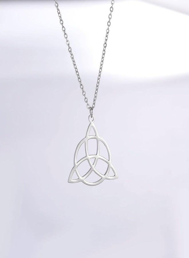 EUEAVAN Viking Necklace Sacred Triangle Protection Rune Necklace Keitel Symbol Pendant Vikings Pagan Norse Protective Jewellery Stainless Steel Irish Celtic Necklace Jewellery Gifts - Image 3