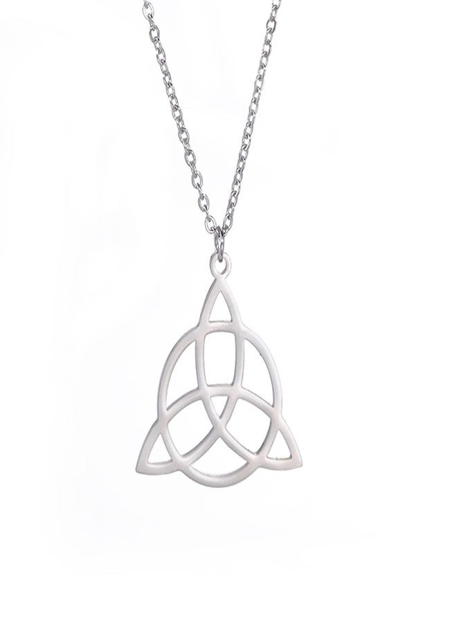 EUEAVAN Viking Necklace Sacred Triangle Protection Rune Necklace Keitel Symbol Pendant Vikings Pagan Norse Protective Jewellery Stainless Steel Irish Celtic Necklace Jewellery Gifts - Image 1