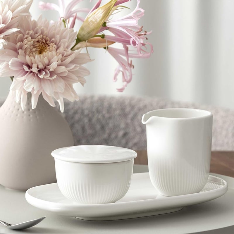Villeroy & Boch Villeroy  Boch Afina Sugar Bowl with Lid Premium Porcelain Made in Germany Dishwasher and Microwave Safe 35 x 225 in White  - Image 3