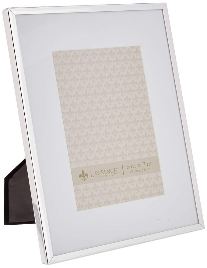 SILVER PLATED MATTED PICTURE FRAME SILVER 5X7