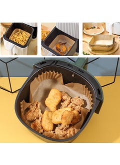 Buffer 50 Pcs Air Fryer Baking Paper Disposable Air Fryer Oil Proof 23 cm Square Baking Paper Xxl  - Image 1