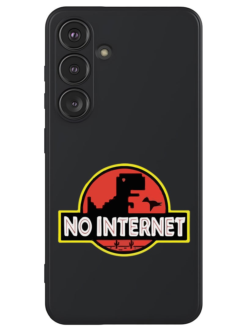 Theodor Protective Slim Fit Case Liquid Silicone Cover with Full Body Protection Anti-Scratch Shockproof Case For Samsung Galaxy S25 Plus (Black) - No Internet - Image 1