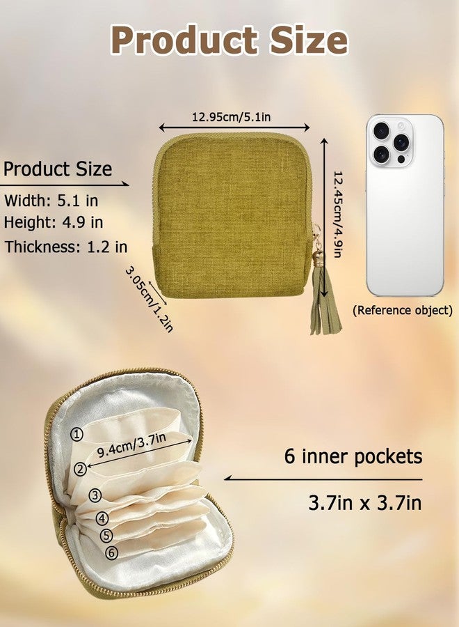 Gaahkai 2PCS Small Jewelry Travel Case & Organizer, Mini Soft Velvet Zipper Pouch, Portable Compact for Necklaces Earrings Bracelets - Image 2