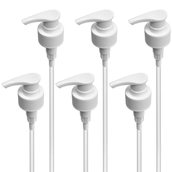 UNIVERSAL PUMP DISPENSER 28410 PUMP LID TOP REPLACEMENT FITS MOST 1 LITER 338OZ BOTTLES FOR SANITIZER LOTION SHAMPOO CONDITIONER 6 PACK