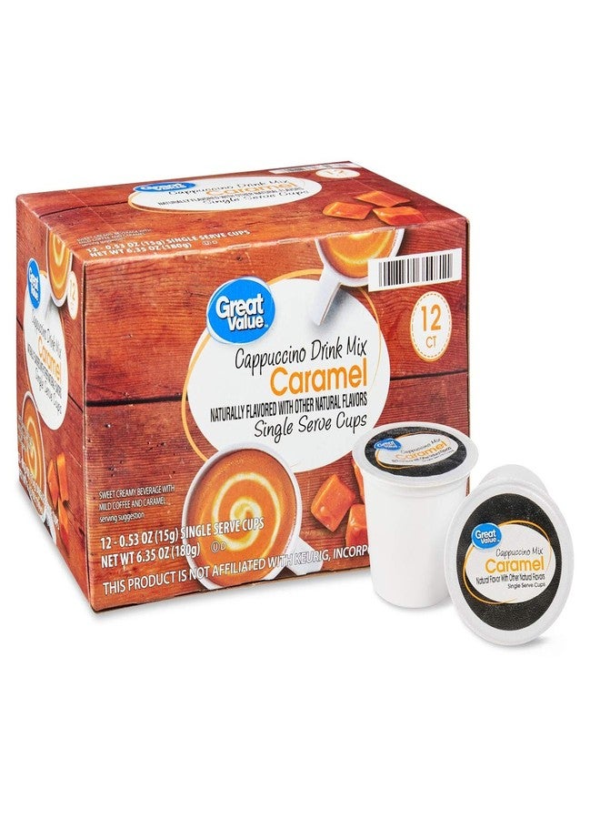 Great Value Cappuccino Coffee and Hot Drink Single Serve Pods, 12 Count (Caramel Cappuccino, Pack of 4) - Image 4