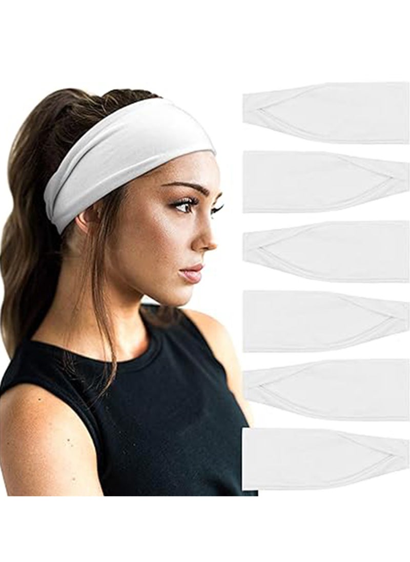 Generic Fashion Headbands For Women Wide Headband Yoga Workout Head Bands Hair Accessories(White)  - Image 1