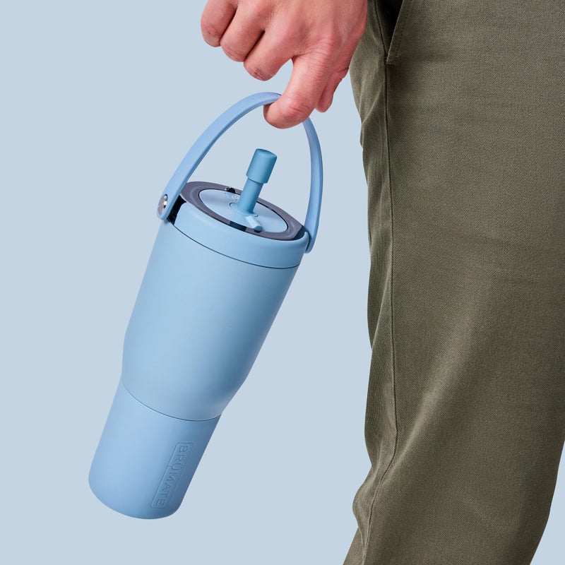 BrÃ¼Mate Magnetic Straw Caps | Silicone Straw Topper 2-pack | Dust & Dirt Resistant | Compatible with All Era and Resa Tumblers (Blue Agave) - Image 4