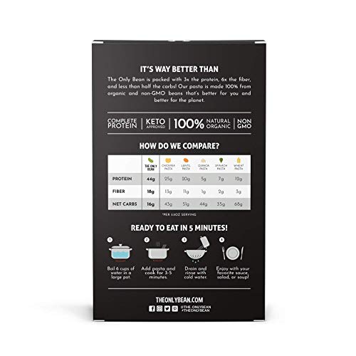 The Only Bean - Organic Black Bean Spaghetti Pasta - High Protein, Keto Friendly, Gluten-Free, Vegan, Non-GMO, Kosher, Low Carb, Plant-Based Bean Noodles - 8 oz (6 Pack) - Image 2