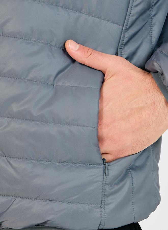 Front Zip Hooded Puffer Jacket