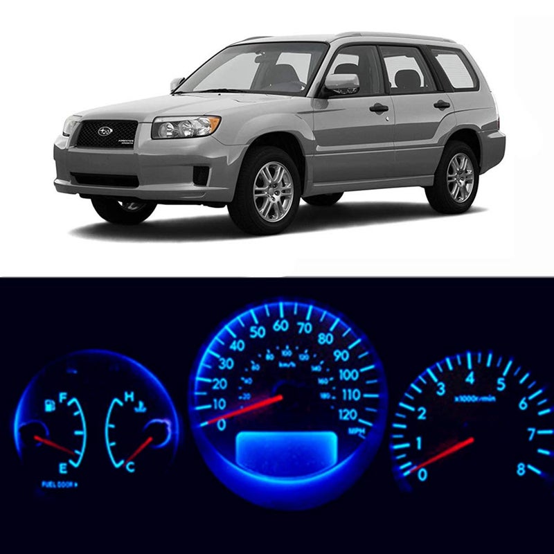 WLJH Blue Dash Lights Instrument Panel Cluster Gauge Backlighting Indicator Light Complete Led Bulb Kit For 20032008 Subaru Forester Pack of 20