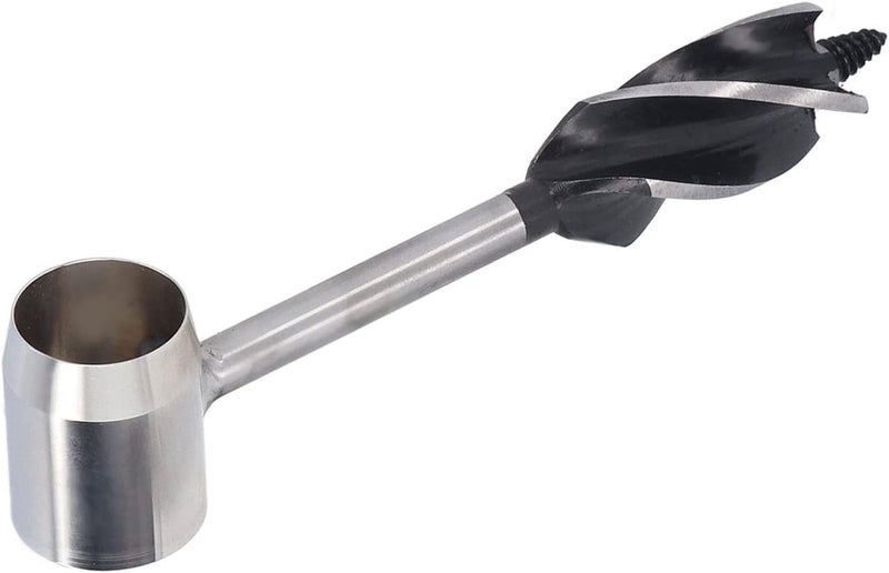 Bushcraft Hand Auger High Speed Steel Wood Drill Bit, Manual Auger Wrench for Woodworking Camping, Survival Settlers Tool with Tail Hole for Wooden Stick Handle - Image 5