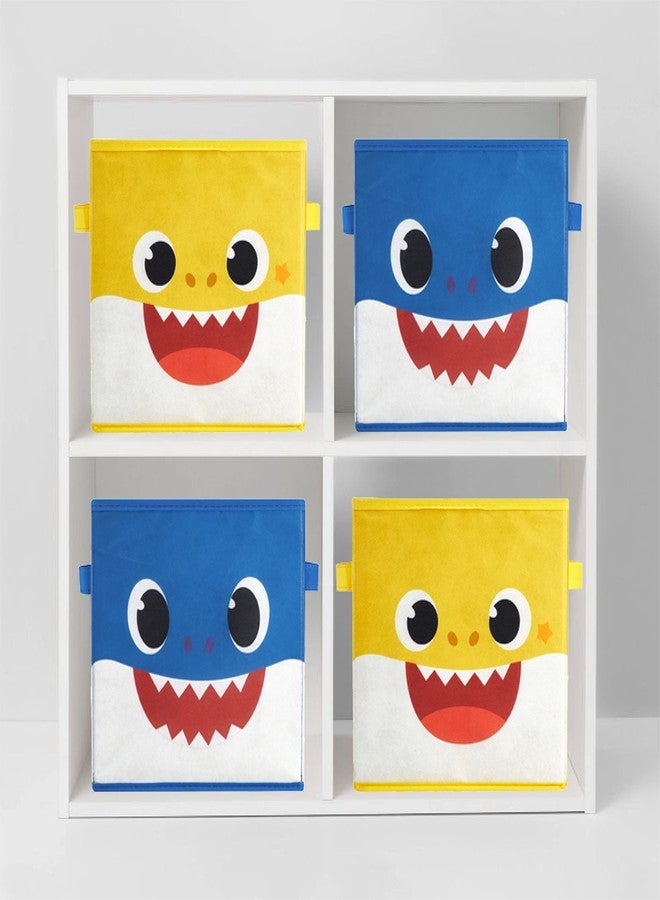 Idea Nuova Baby Shark Collapsible Storage Cubes, Set of 2, 10"x10",Baby Shark Blue/Yellow - Image 5