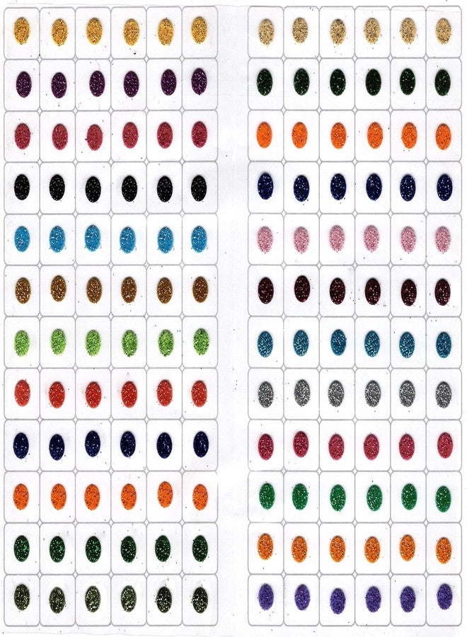 Sunaina Colorz Multicolor Bindis Glitter Round Velvet Tikka Bindiya Shining Sparkle Colorful Chamki Sticker Kumkum Bindi For Women & Girl Girls (Size-1 (6MM)) - Image 5