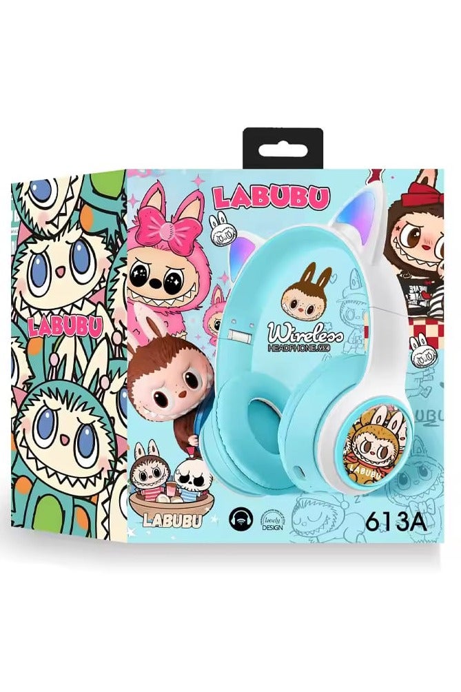 LABUBU سماعة رأس لاسلكية مع شخصية كرتونية لابوبو - Image 3