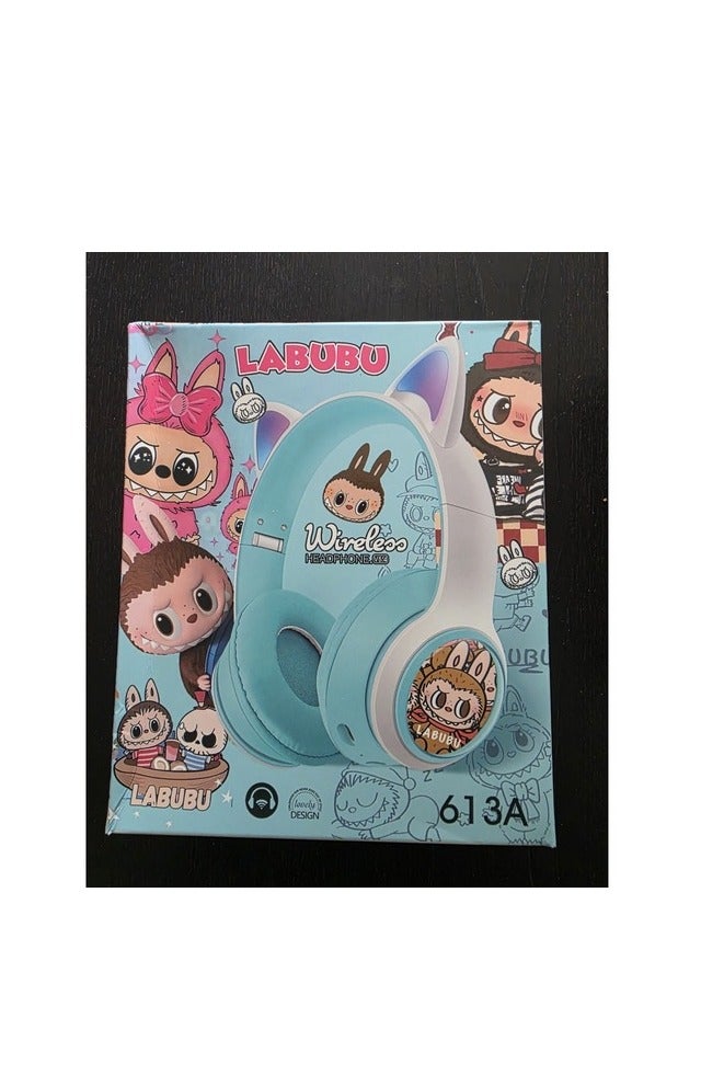 LABUBU سماعة رأس لاسلكية مع شخصية كرتونية لابوبو - Image 4