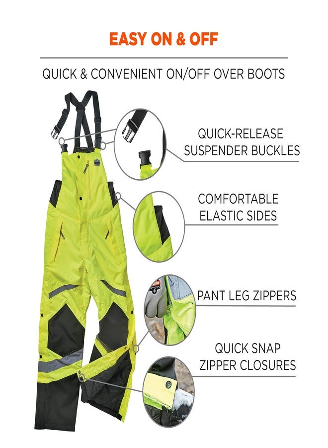 إرغوداين ملابس عمل حرارية معزولة، عالية الوضوح، مقاومة للعوامل الجوية، مقاس XL، Ergodyne GloWear 8928، ليموني - Image 5