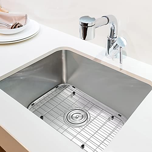 LQS Stainless Steel Sink Protectors, Kitchen Sinks Grid 18 7/8" x 12 5/8" with Center Drain Hole for Single Bowl, Sink Protector, Kitchen Sinks Grate, Sink Bottom Grid - Image 4