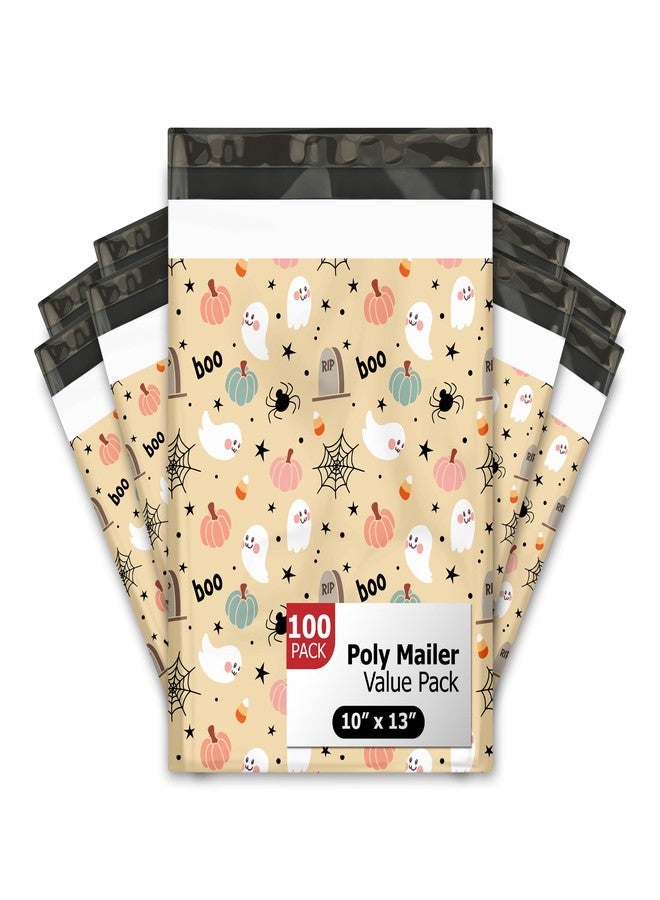 Pro Supply Global 10x13 (100) Playful Halloween Fall Designer Poly Mailers Waterproof Self Sealing Tear Resistant Polymailers Shipping Envelopes Premium Printed Bags For Small Businesses - Image 1