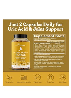 Eu Natural Purge Celery Seed & Tart Cherry Vegetarian 60 Capsules  - Image 2