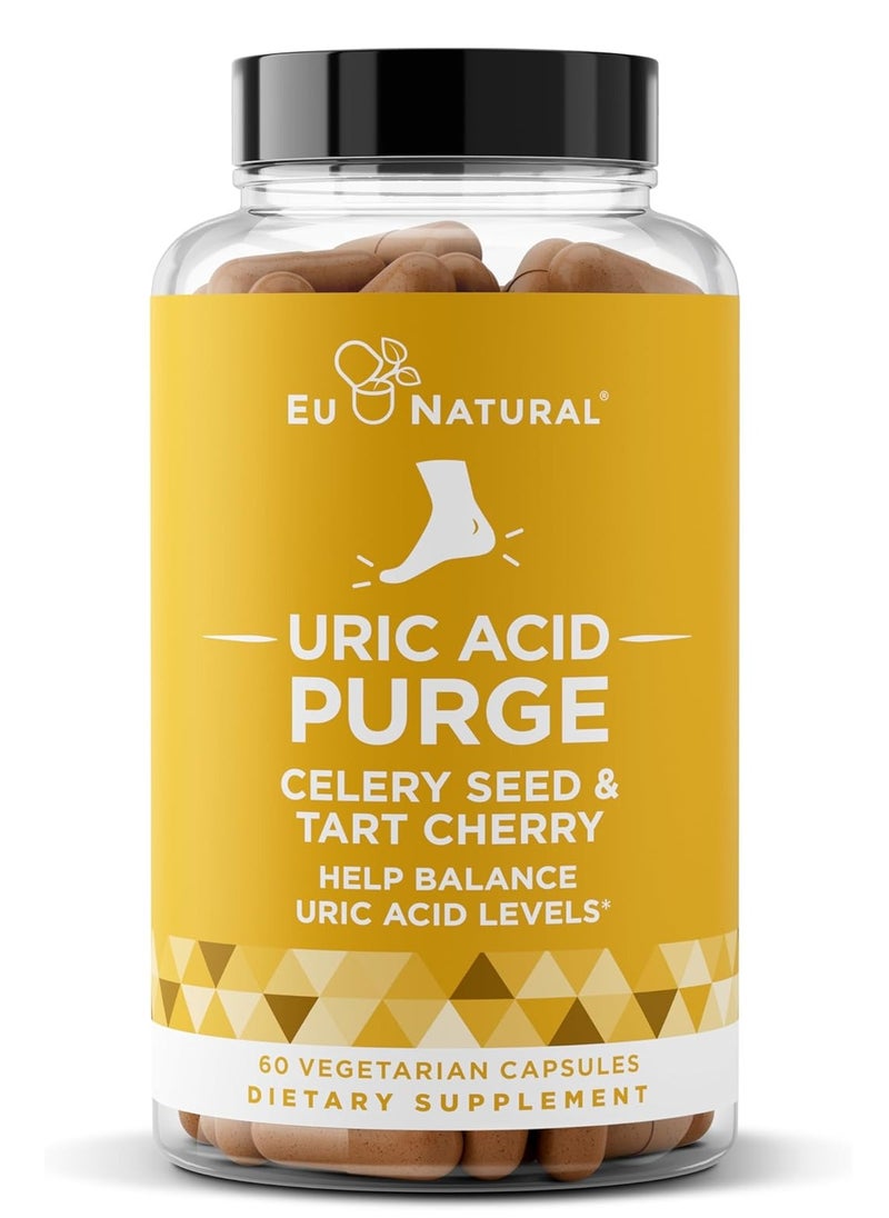 Eu Natural Purge Celery Seed & Tart Cherry Vegetarian 60 Capsules  - Image 1