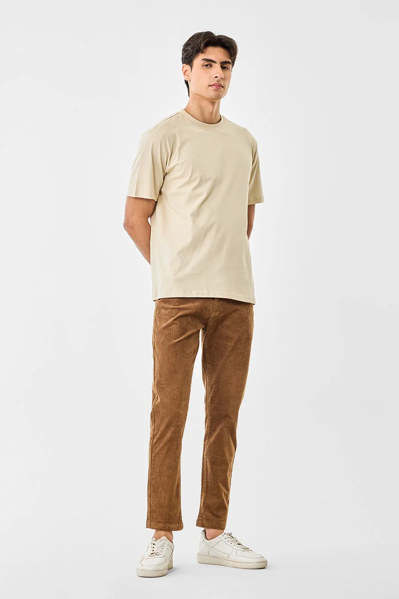 سنيتش بنطلون كوردروي بقصة عادية قابلة للتمدد