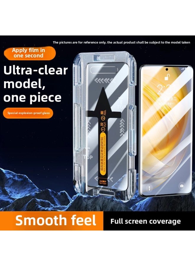 For Opporeno11 Tempered Film Reno10 Mobile Phone Film Rneo9pro Full Screen Coverage Opp7por-Colour:Second Sticker Warehouse★Ultra Clear 1 Piece★Kunlun Explosion-proof Glass* Film Can Be Applied In One Second* Special For Handicapped People-Size:OPPO Reno8 Pro - Image 1