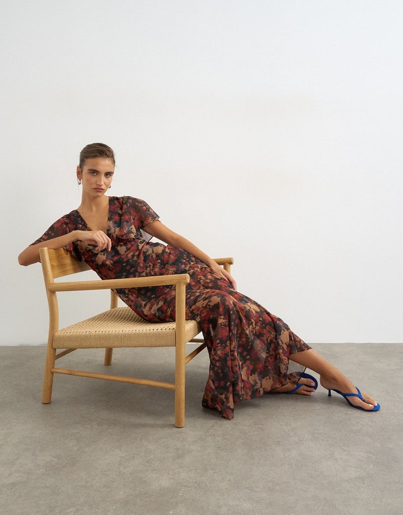TOPSHOP Floral Print Maxi Dress - Image 4
