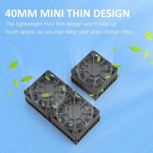 PANO-MOUNTS 80mm 2X 4010 Ultra-Thin Silent USB Radiator Fan with 5mm Aluminum Heat Sink and Thermal Pad for Graphics Cards, Router, HDD, 3D Printer - Image 4