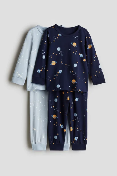 H&M 2-Pack Printed Cotton Pyjamas