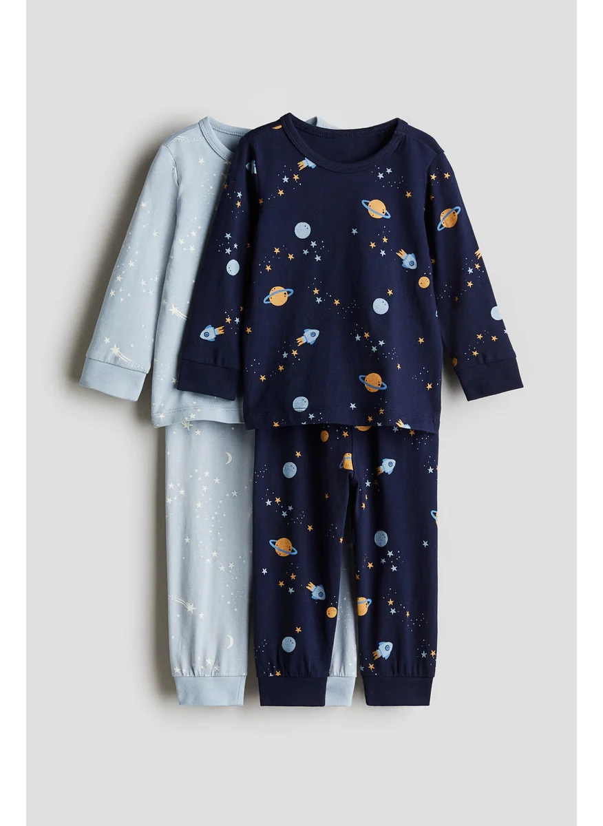 H&M 2-Pack Printed Cotton Pyjamas