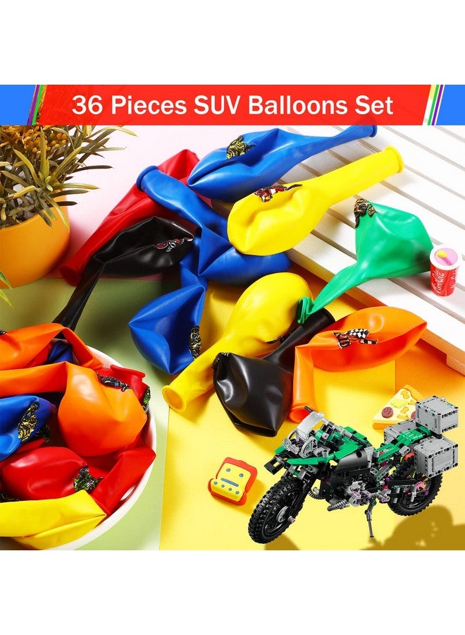 Aoriher 36 Pieces Multicolors Dirt Bike Balloon Decorations, 12 Inches Motocross Birthday Party Supplies for Boys and Girls, Unisex - Image 3