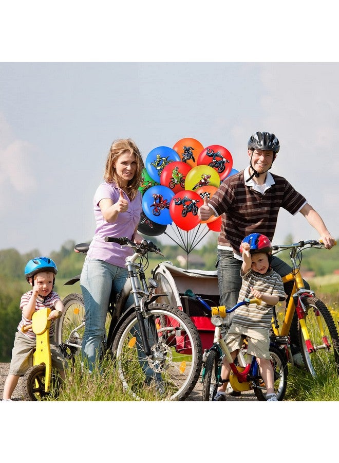 Aoriher 36 Pieces Multicolors Dirt Bike Balloon Decorations, 12 Inches Motocross Birthday Party Supplies for Boys and Girls, Unisex - Image 4