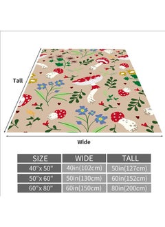 Sowide Red Mushroom Soft Decor Fleece Blanket Lightweight All Season Plant Mushrooms Throw Blanket for Couch Sofa Bed Mushroom Decor Birthday Gifts Blankets for Adult Baby Kids Pet Blanket All Season 40"x50"  - Image 2
