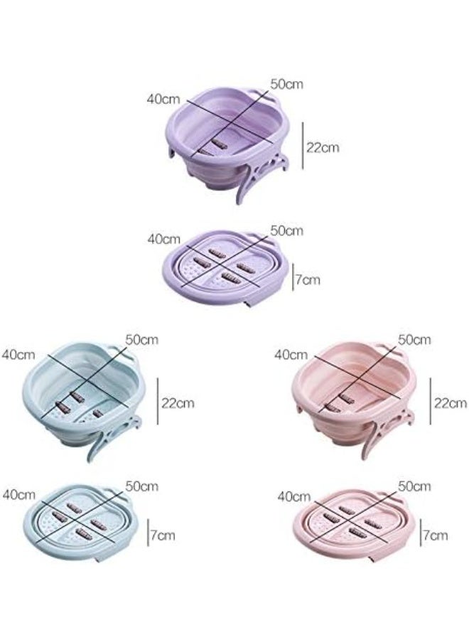 Kimaya Foot SPA Bath Tub Foot Soak Bath Tub with Massaging Rollers Spa Basin for Soaking Stress Relief Portable Collapsible Foot Massage Bucket Foldable Foot Spa Collapsible - Image 3