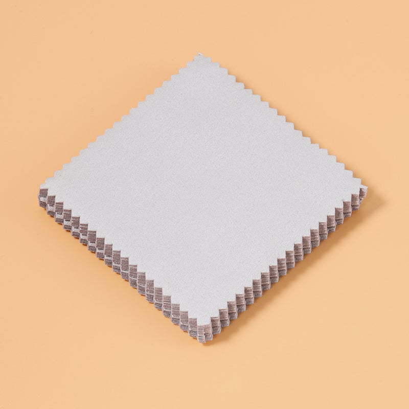 Generic 20 sheets of suede microfiber glasses cloth jewelry cloth 8*8cm wiping glasses jewelry portable easy to clean Grey 