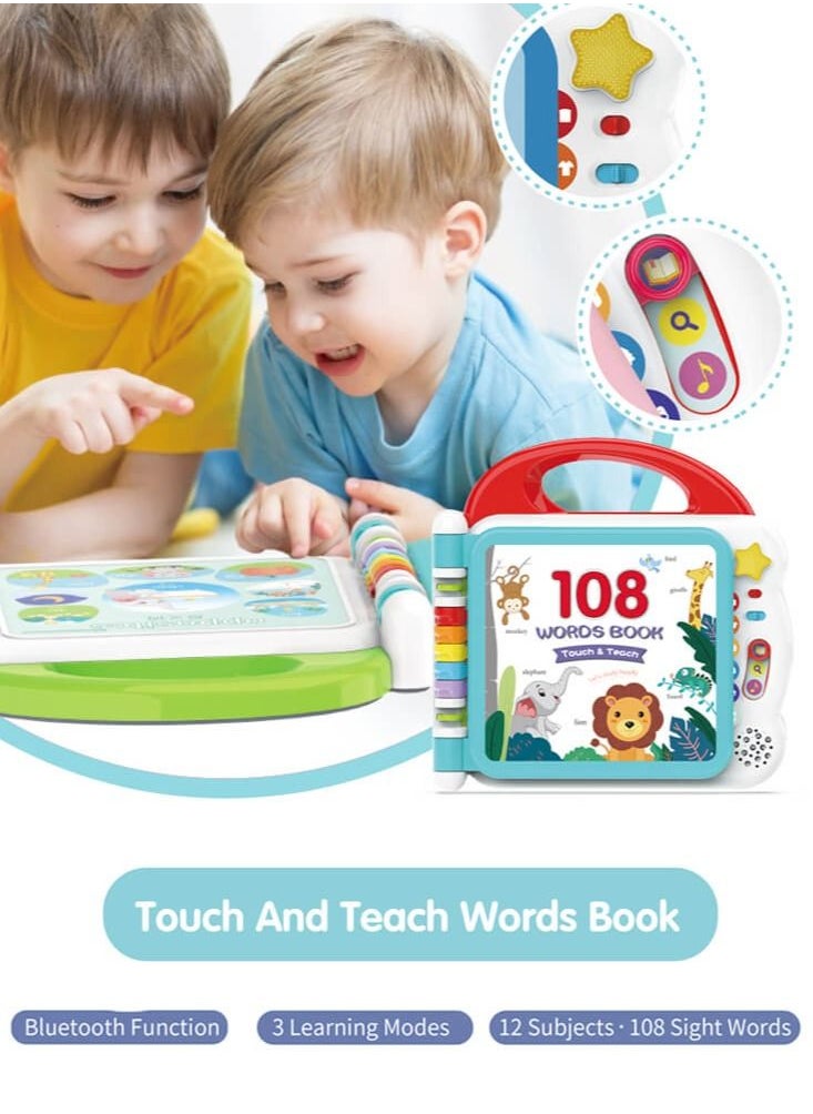 GOOTOY - Touch And Teach Words Book, English Reading Enlightenment Book, English and Chinese Early Education Learning - Image 1