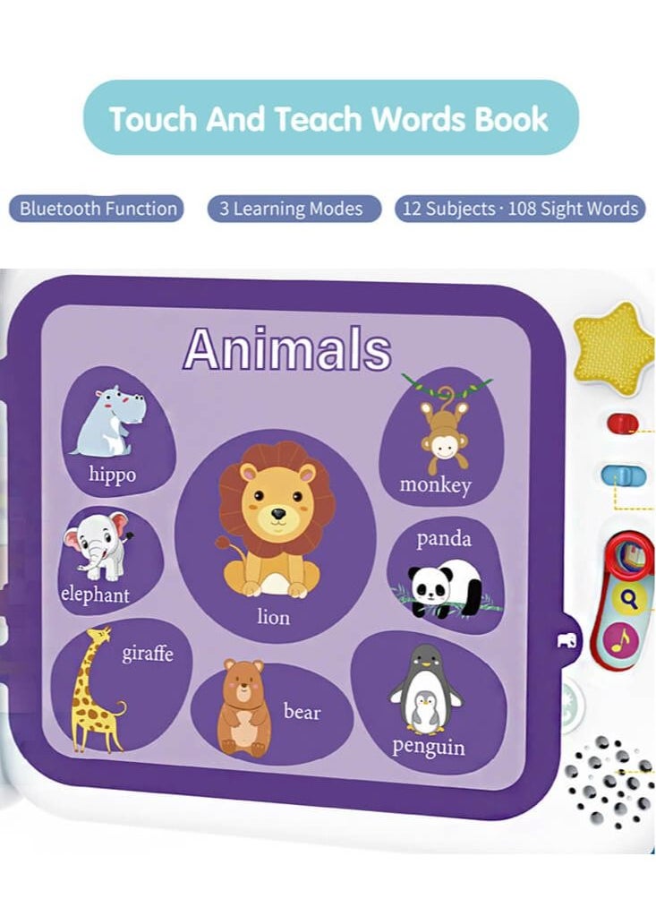 GOOTOY - Touch And Teach Words Book, English Reading Enlightenment Book, English and Chinese Early Education Learning - Image 1