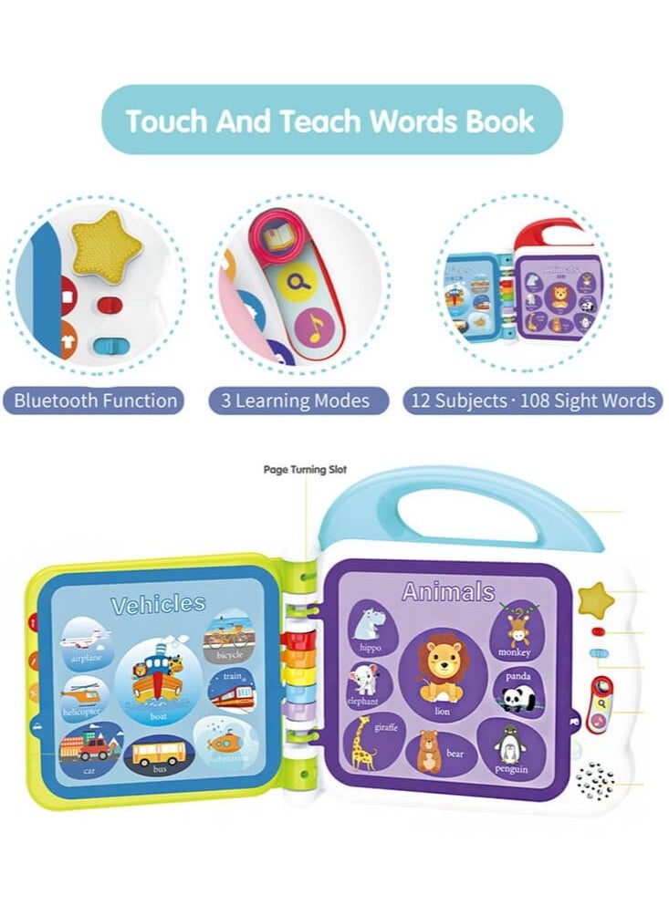 GOOTOY - Touch And Teach Words Book, English Reading Enlightenment Book, English and Chinese Early Education Learning - Image 1