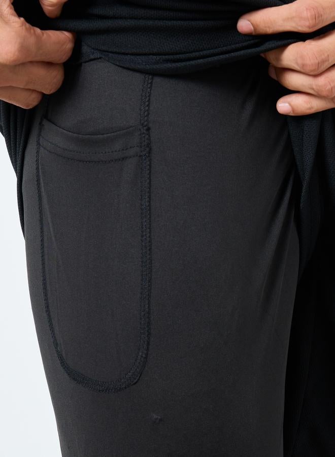 Styli Solid Training Shorts with Pockets - Image 4