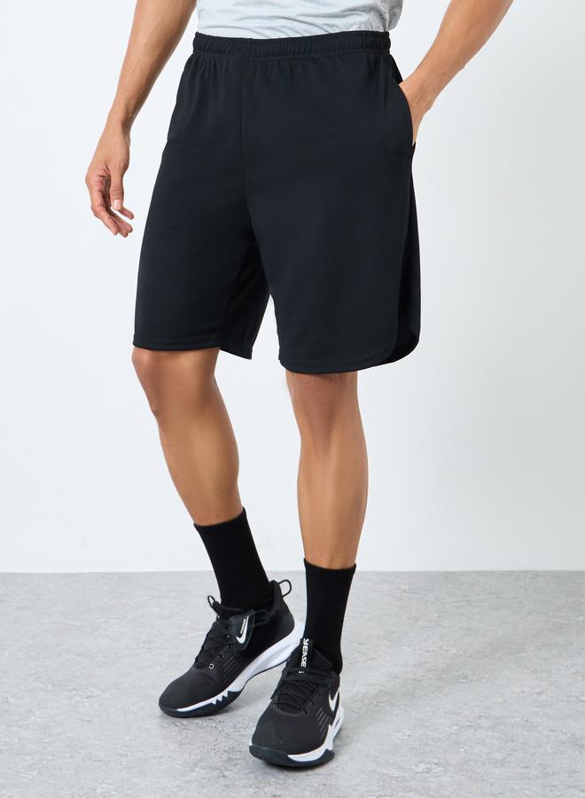 Styli Solid Training Shorts with Pockets - Image 1