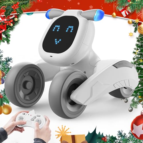 HBUDS Robot Dog Toy for Kids Remote Control Dog Robot Voice Touch Control Robot Pet Dog with LEDRecordSingDance Rechargeable Puppy Toys for 5 6 7 8 9 10 Year Old Boy Girl Ideas Gray - Image 1