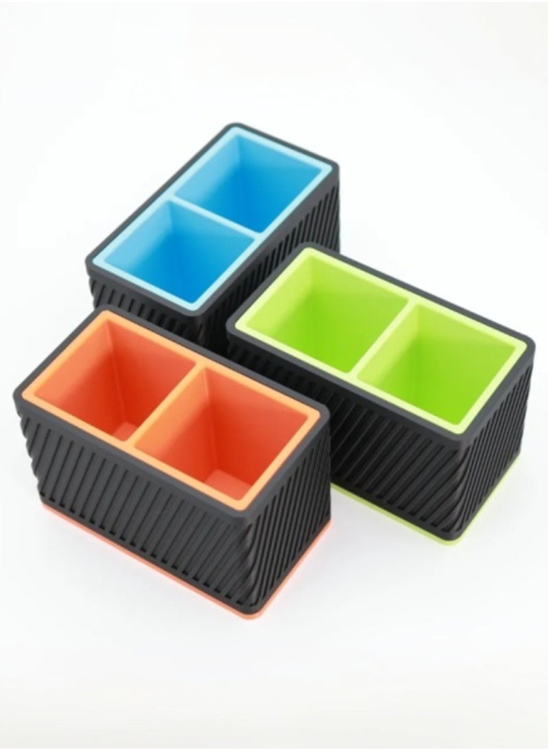 3-Piece Remote Organizer Set – Modern Design with Colorful Interiors, Holds up to 6 Remotes