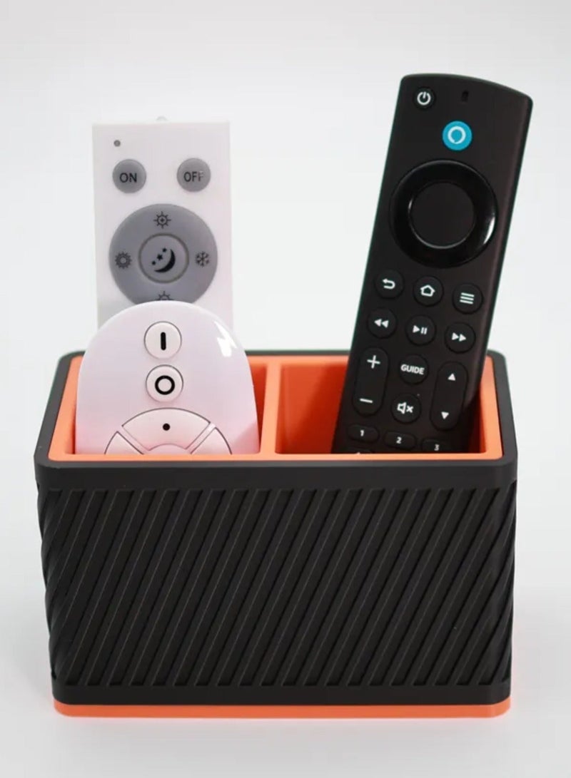 أخوة ثلاثي الأبعاد مجموعة من 3 حوامل لتنظيم الريموت – تصميم عصري بثلاث ألوان داخلية وسعة تخزين تصل إلى 6 أجهزة تحكم - Image 4