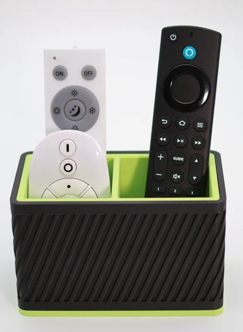 أخوة ثلاثي الأبعاد مجموعة من 3 حوامل لتنظيم الريموت – تصميم عصري بثلاث ألوان داخلية وسعة تخزين تصل إلى 6 أجهزة تحكم - Image 3