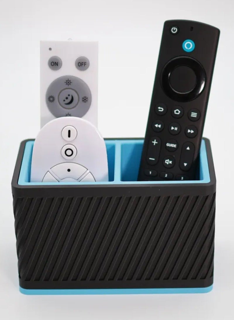 أخوة ثلاثي الأبعاد مجموعة من 3 حوامل لتنظيم الريموت – تصميم عصري بثلاث ألوان داخلية وسعة تخزين تصل إلى 6 أجهزة تحكم - Image 2