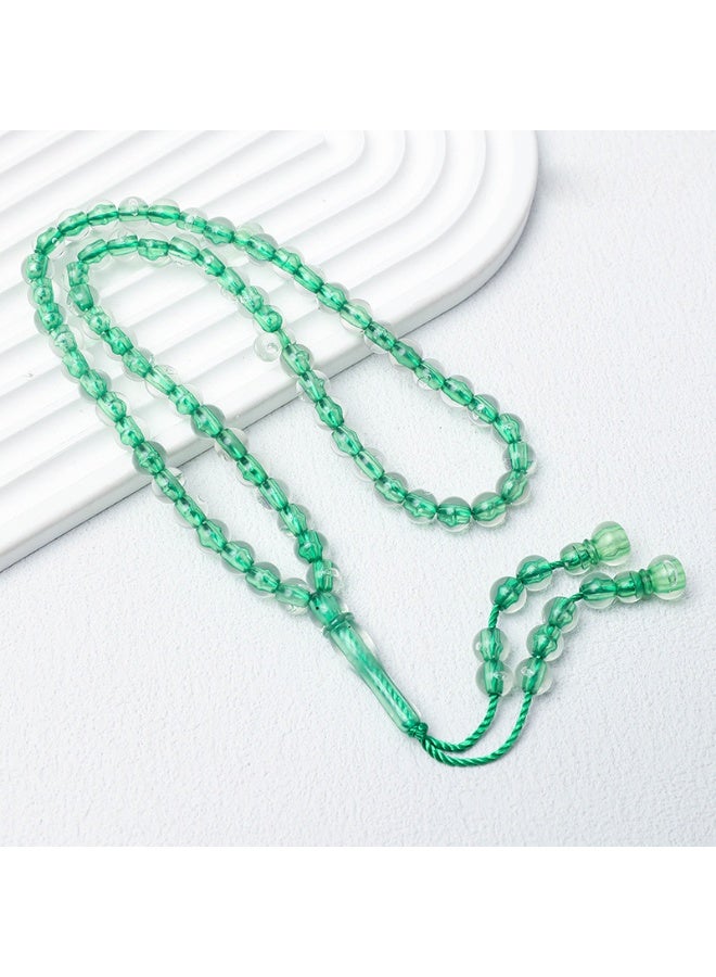 NIBEMINENT 66 Muslim Prayer Beads Green Core/8mm