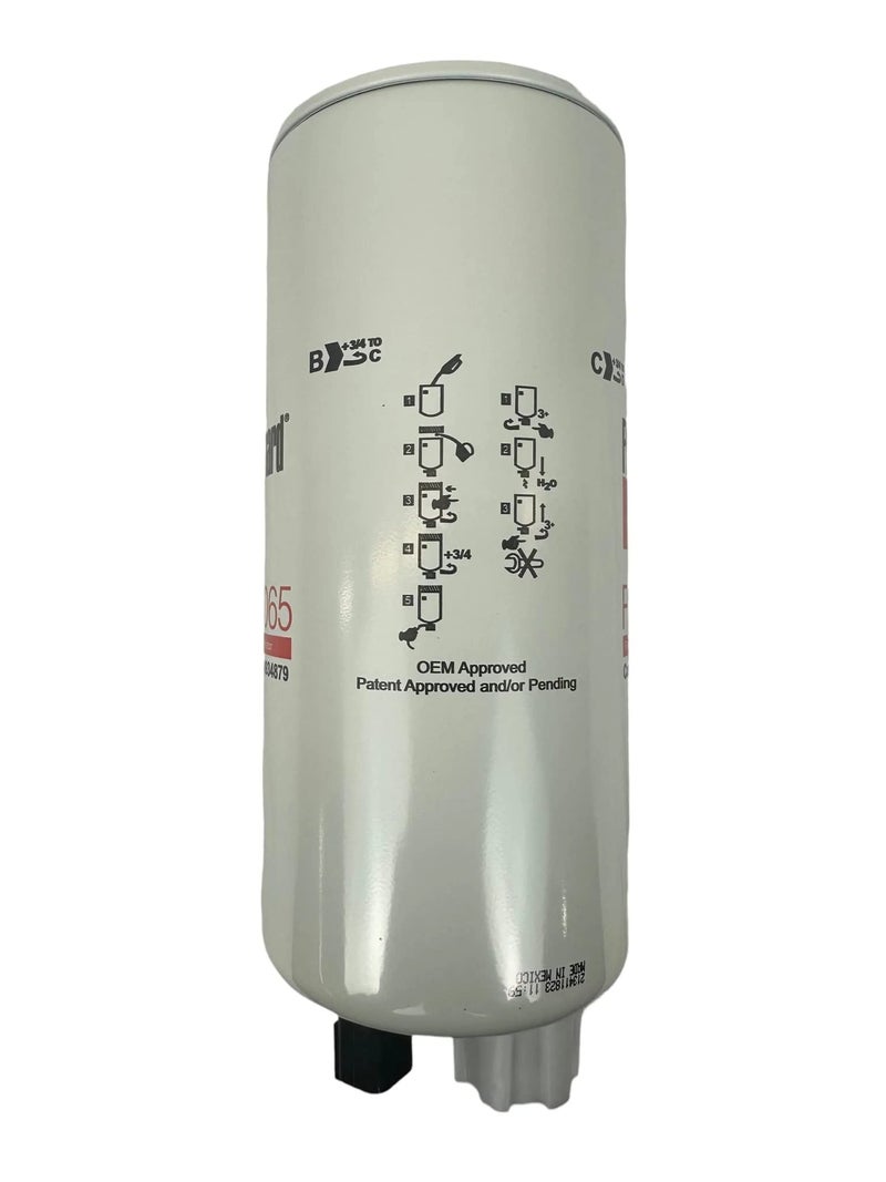 Fleetguard FS1065 Fuel/Water Separator For Cummins 4934879, ISC07 StrataPore Media, 98.7% Efficiency, 10-Micron Rating, 1-14 UNS-2B Thread Size, 9.79"H x 3.69"OD - Image 2
